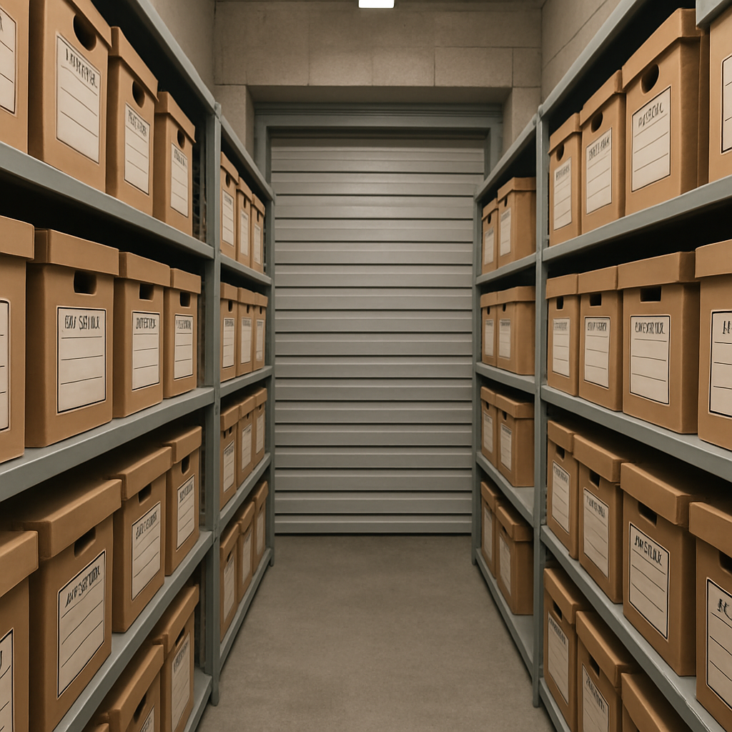 archive files in a small storage unit